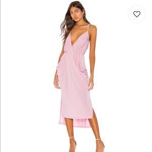 BCBGeneration Draped Midi Dress in Lilac